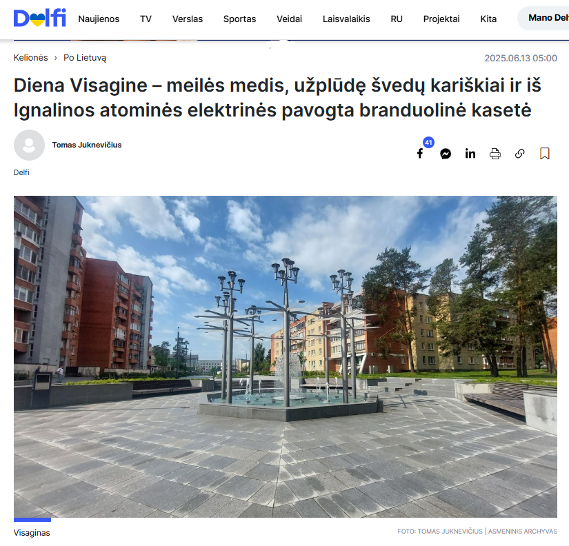 Visaginas spaudoje skamba garsiai! Juk mes švenčiame penkiasdešimtmetį!