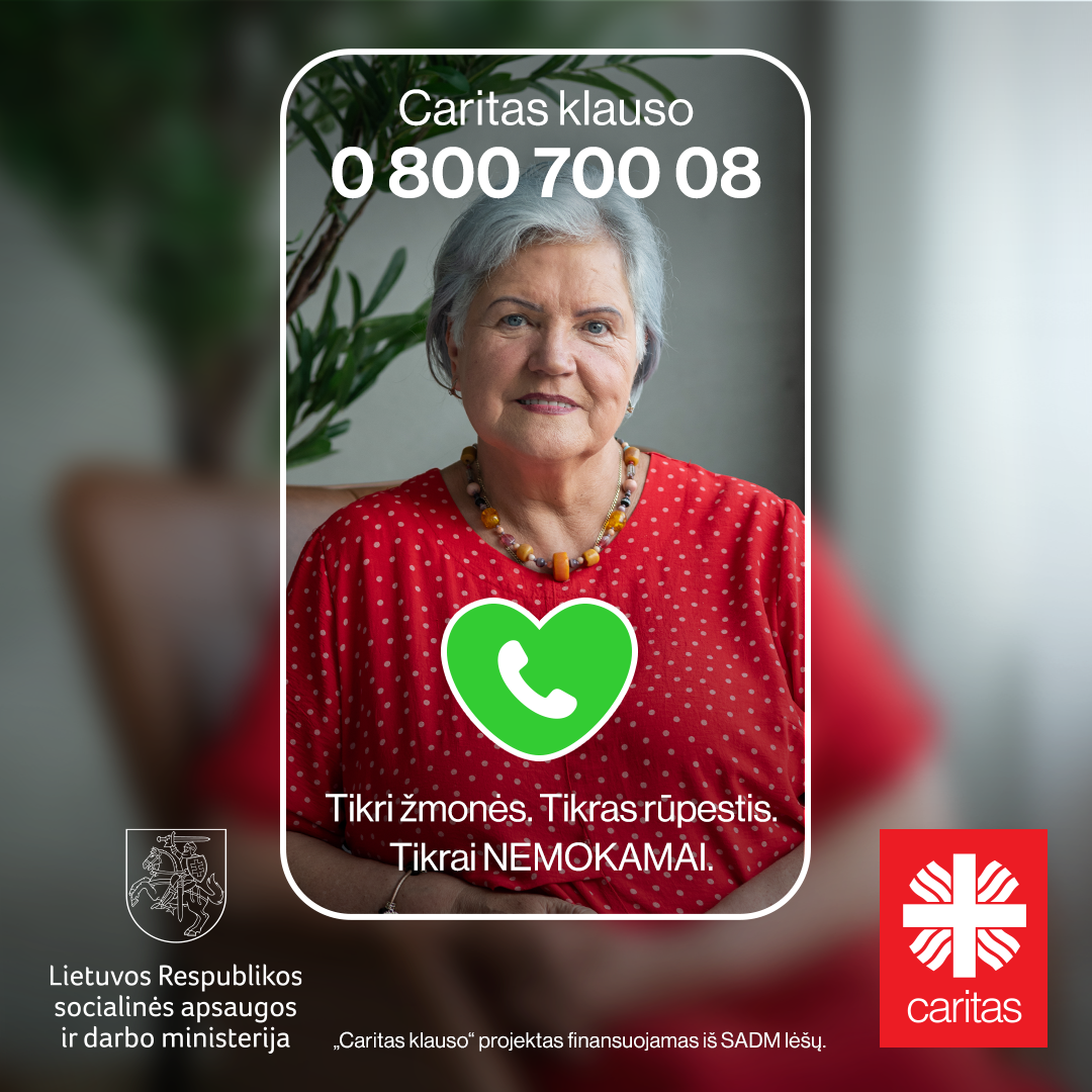 Startuoja „Caritas klauso“ – emocinės pagalbos linija vyresniems