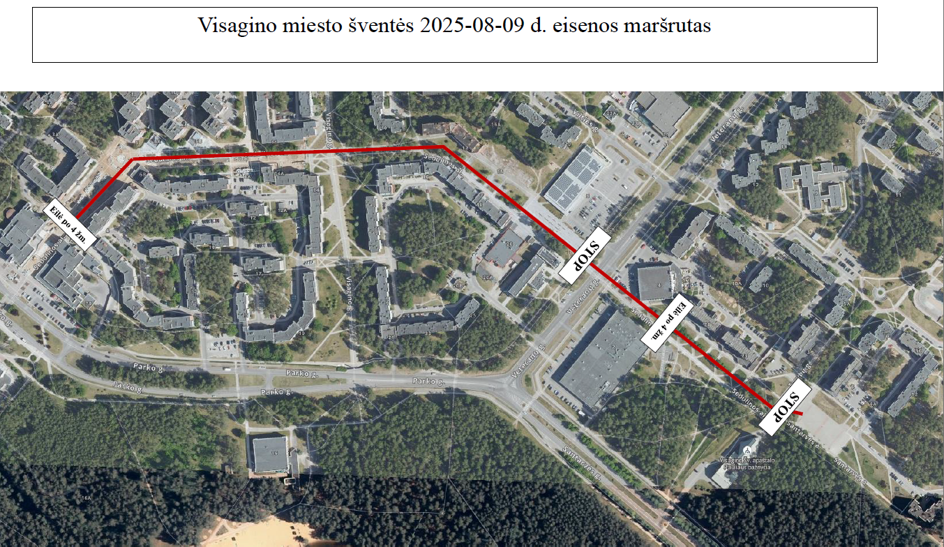Dėl Visagino miesto šventei „Visaginui 50“ skirtos eisenos