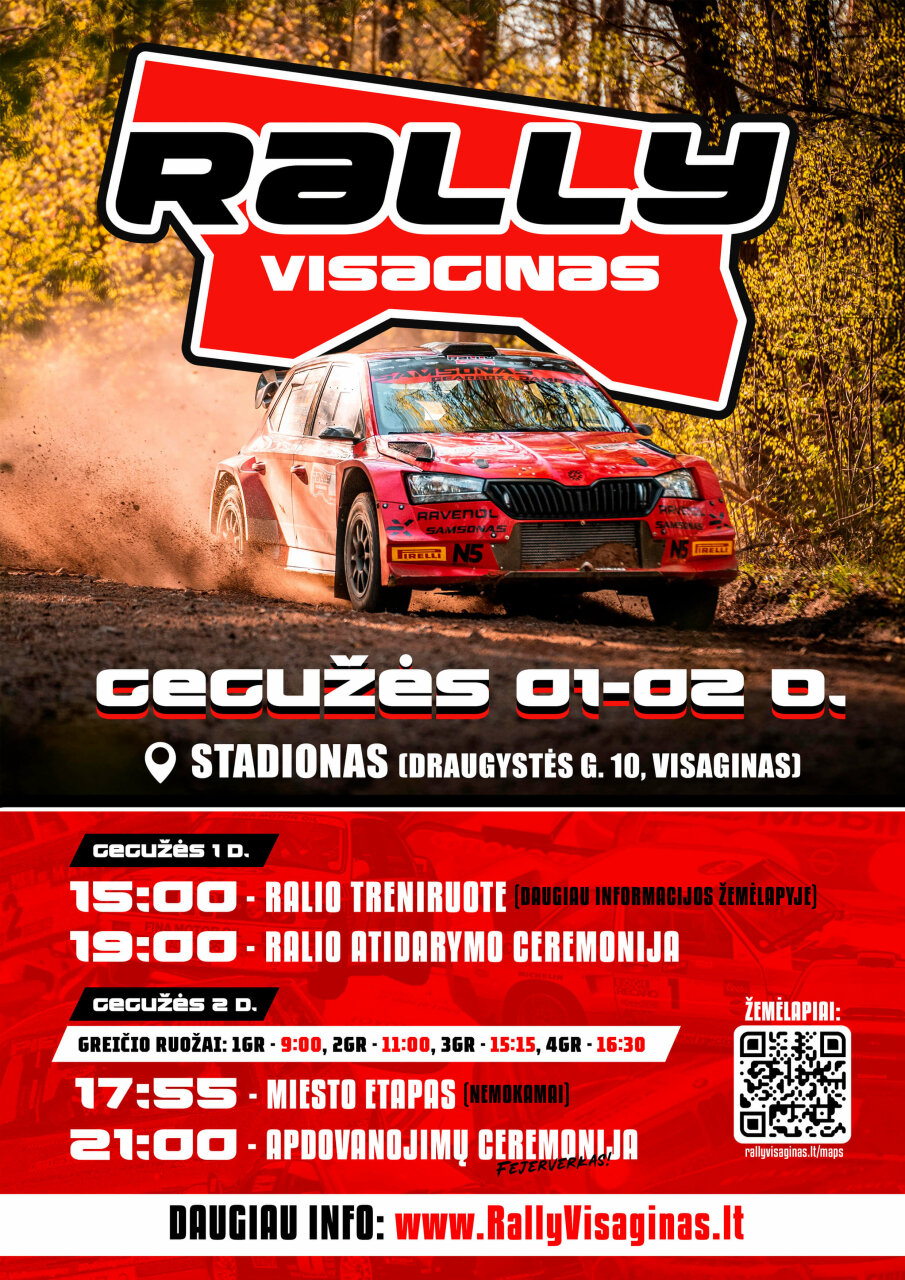 Gegužės 1-2 dienomis į Visaginą sugrįžta tradicinis ralis!