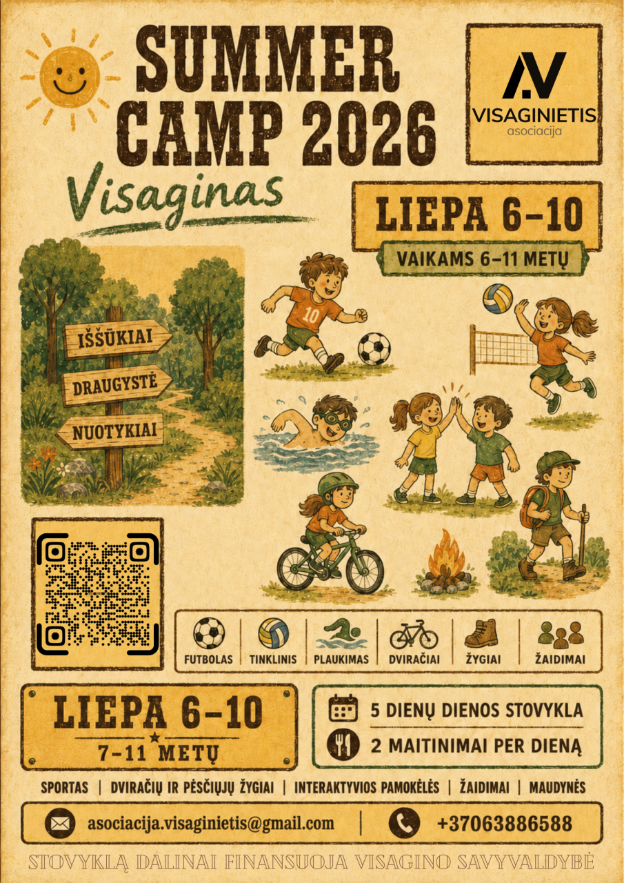 Liepos 6–10 d. kviečiame į vasaros stovyklą!