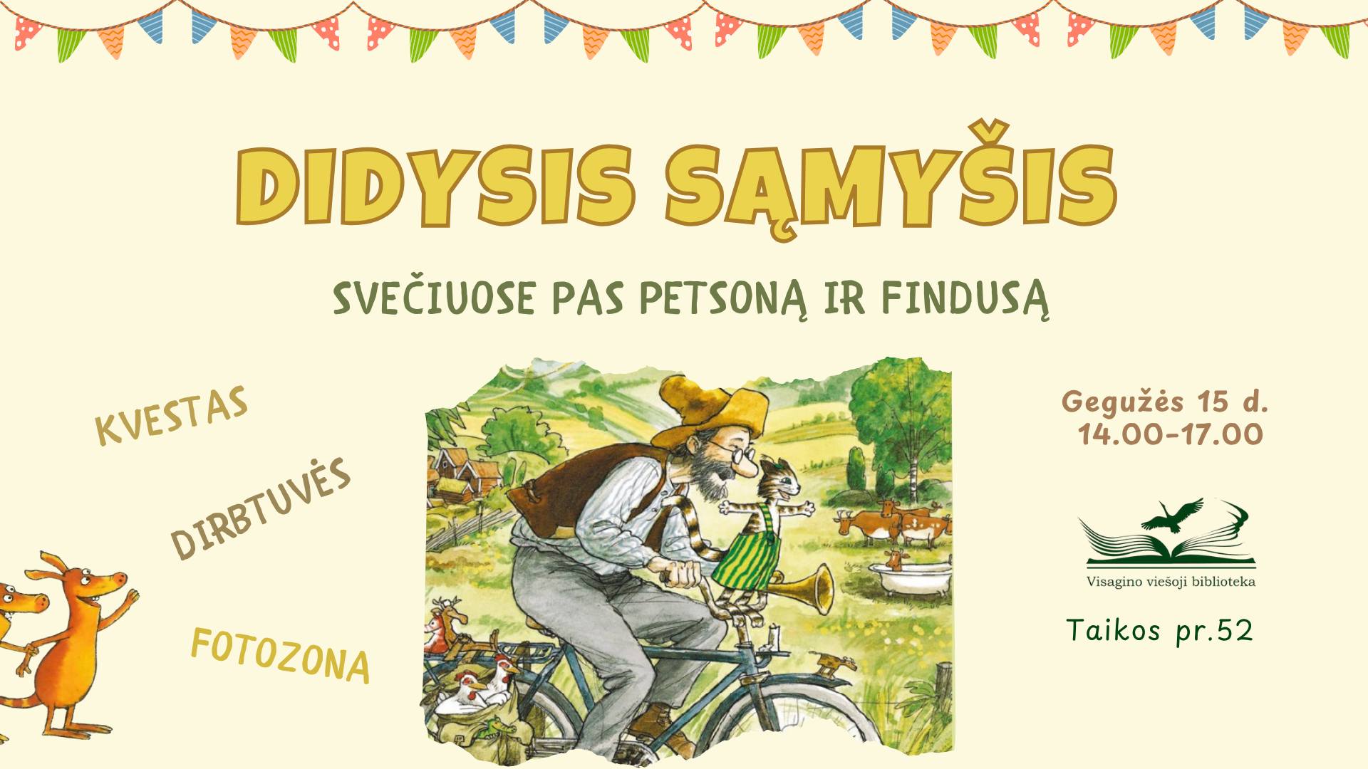 Vaikų dienos proga Visagino viešoji biblioteka kviečia į renginį „Didysis sąmyšis“