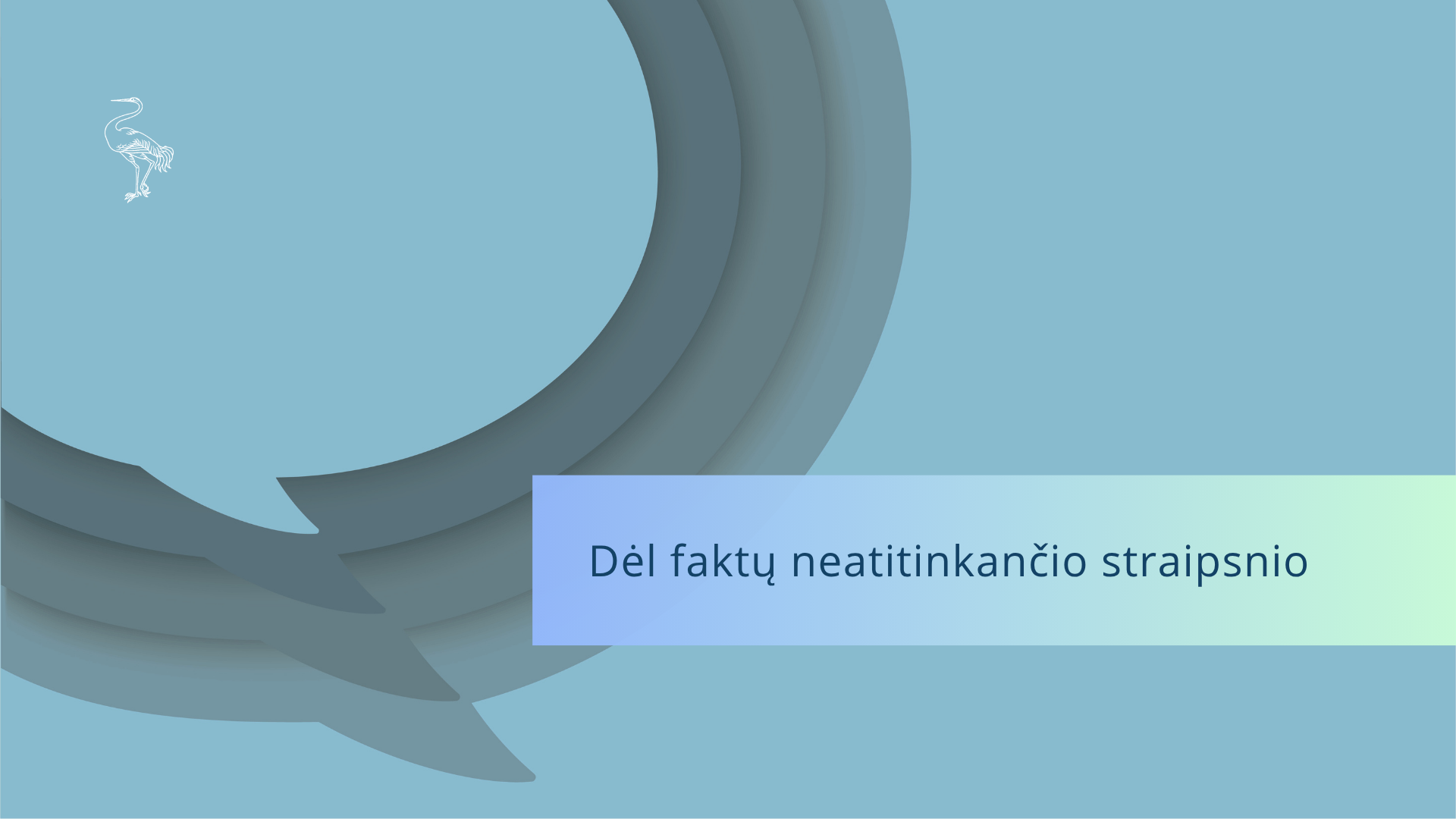 Informacija dėl faktų neatitinkančio straipsnio