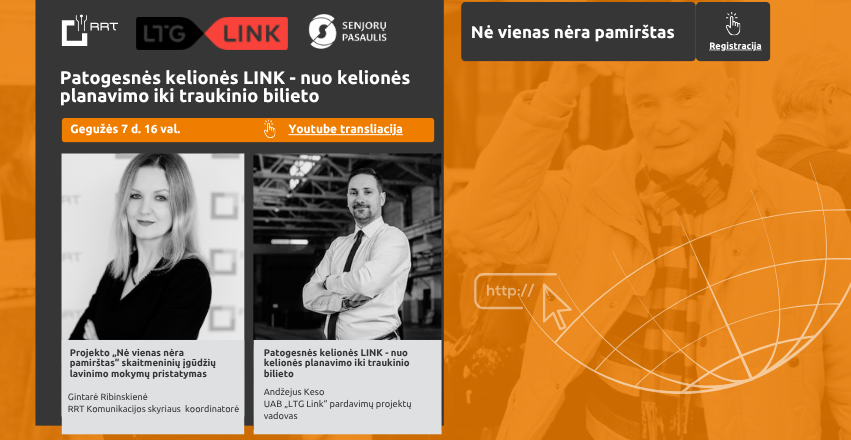 Projektas „Nė vienas nėra pamirštas“ kviečia į nuotolinę paskaitą