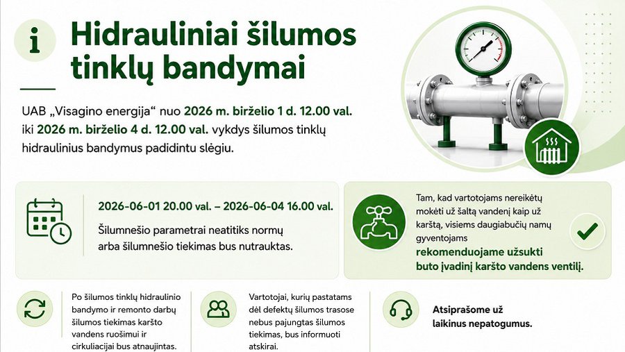 С 1 по 4 июня будут проводиться гидравлические испытания тепловых сетей