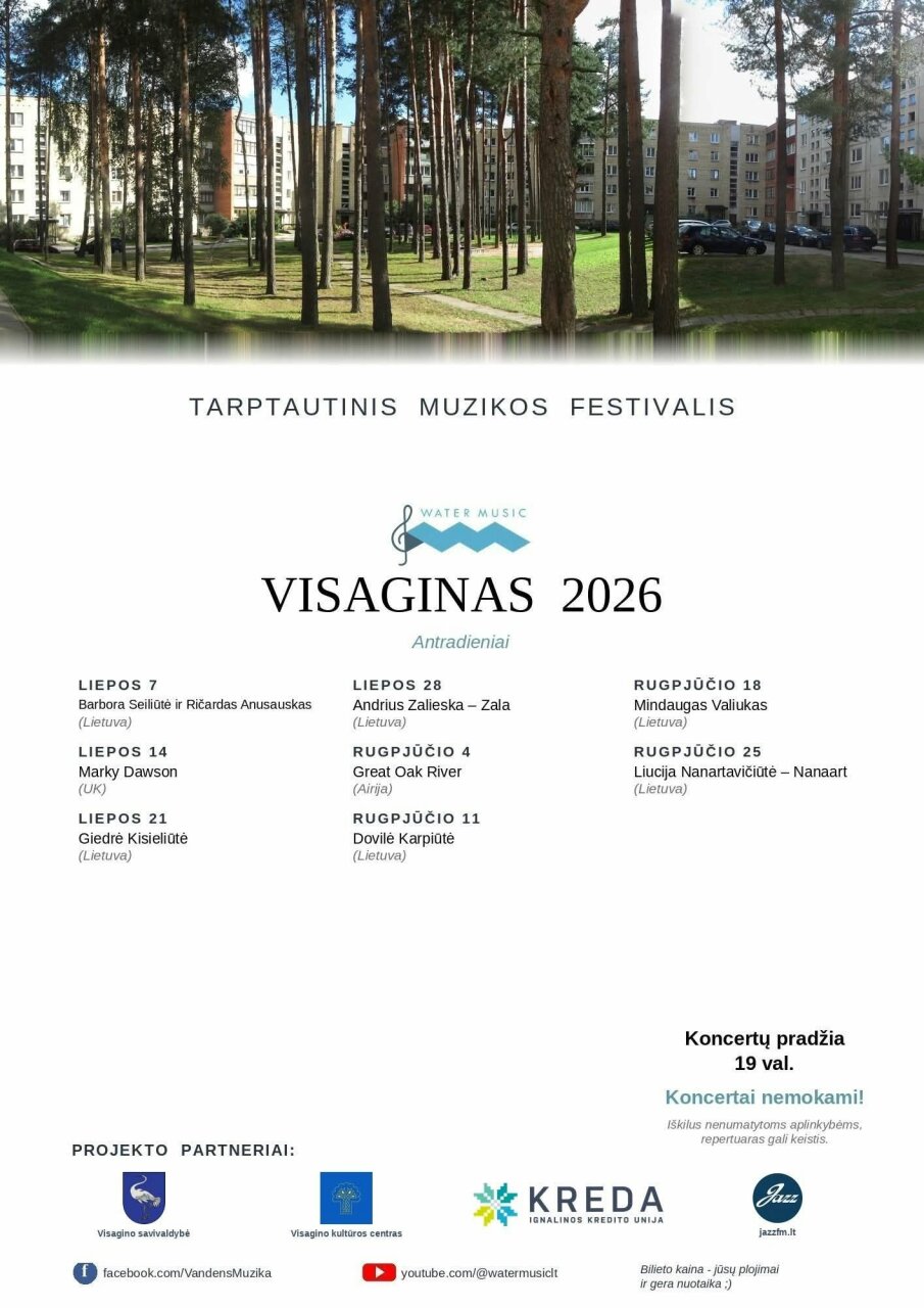 Tarptautinis muzikos festivalis „Water Music“ | Visaginas 2026