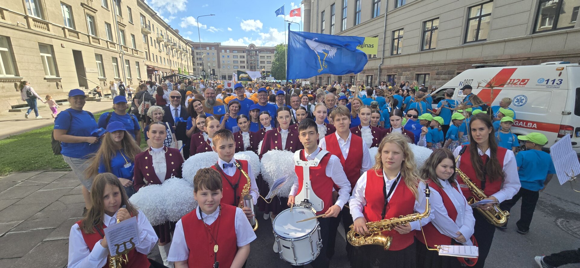 Visagino savivaldybės delegacijos dalyvavimas Moksleivių dainų šventės eitynėse