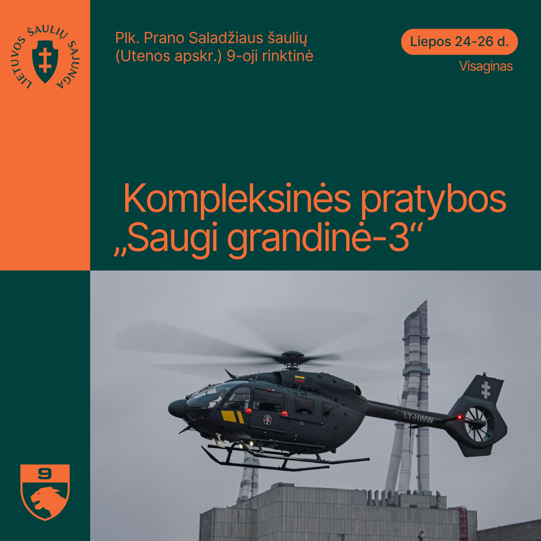 Gyventojų ir miesto svečių dėmesiui: Visagine vyks kompleksinės šaulių pratybos