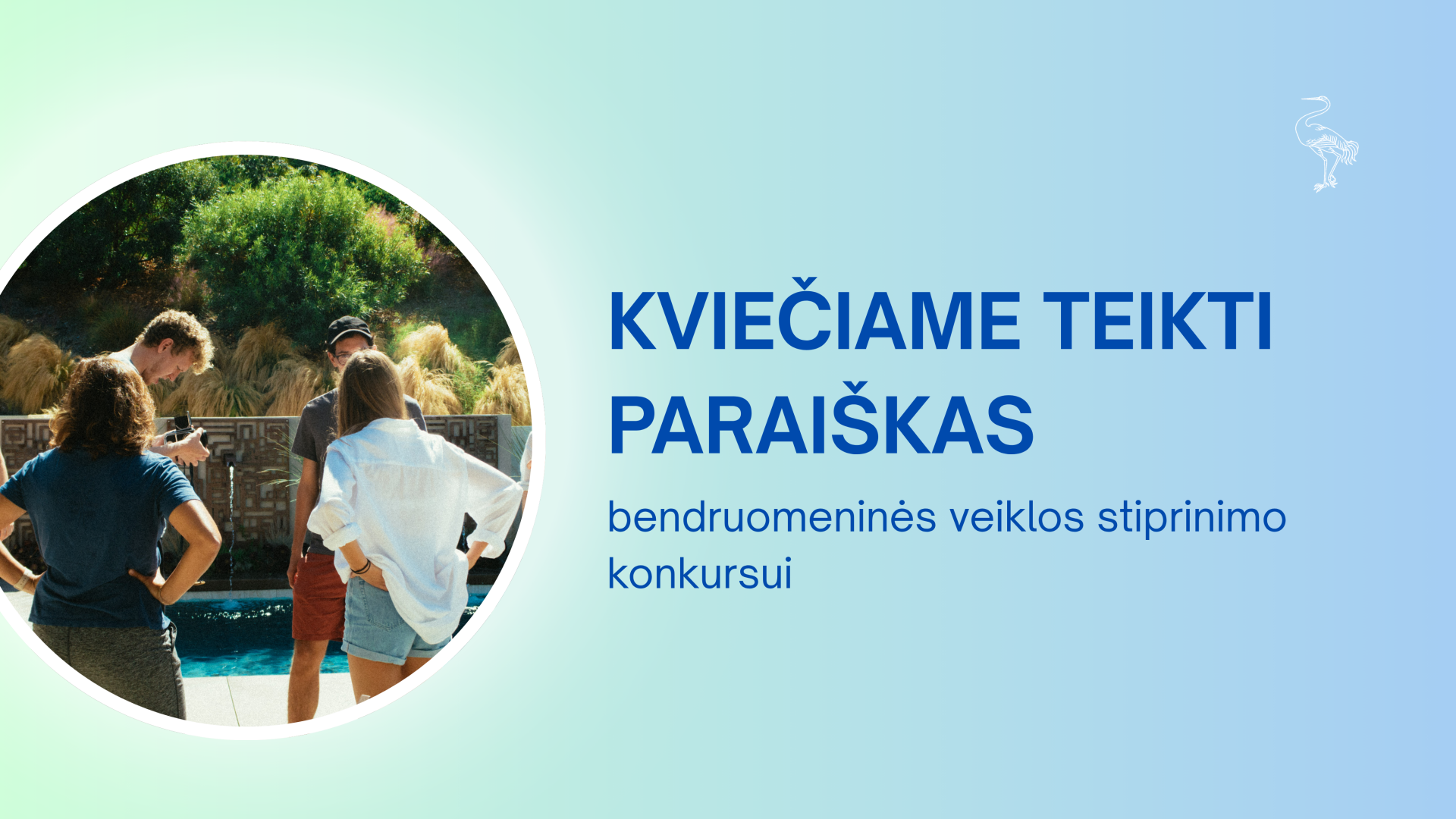 Kviečiame papildomai teikti paraiškas priemonės „Stiprinti bendruomeninę veiklą savivaldybėse“ projektų atrankos konkursui