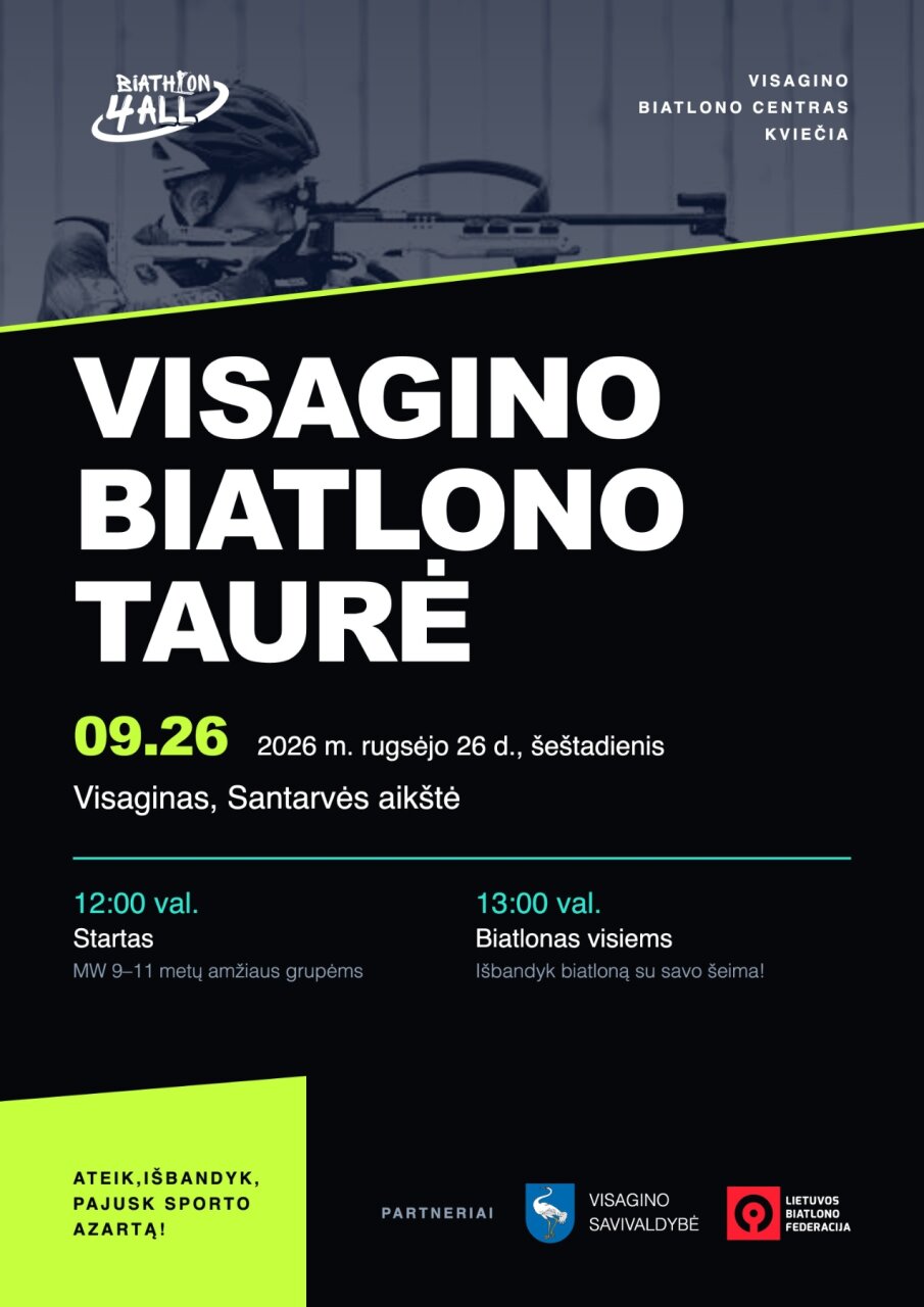 Kviečiame Jus į Visagino biatlono taurės varžybas