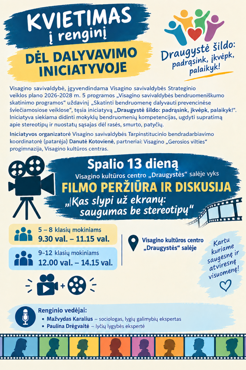 „Draugystė šildo: padrąsink, įkvėpk, palaikyk!“ iniciatyva sugrįžta į Visaginą