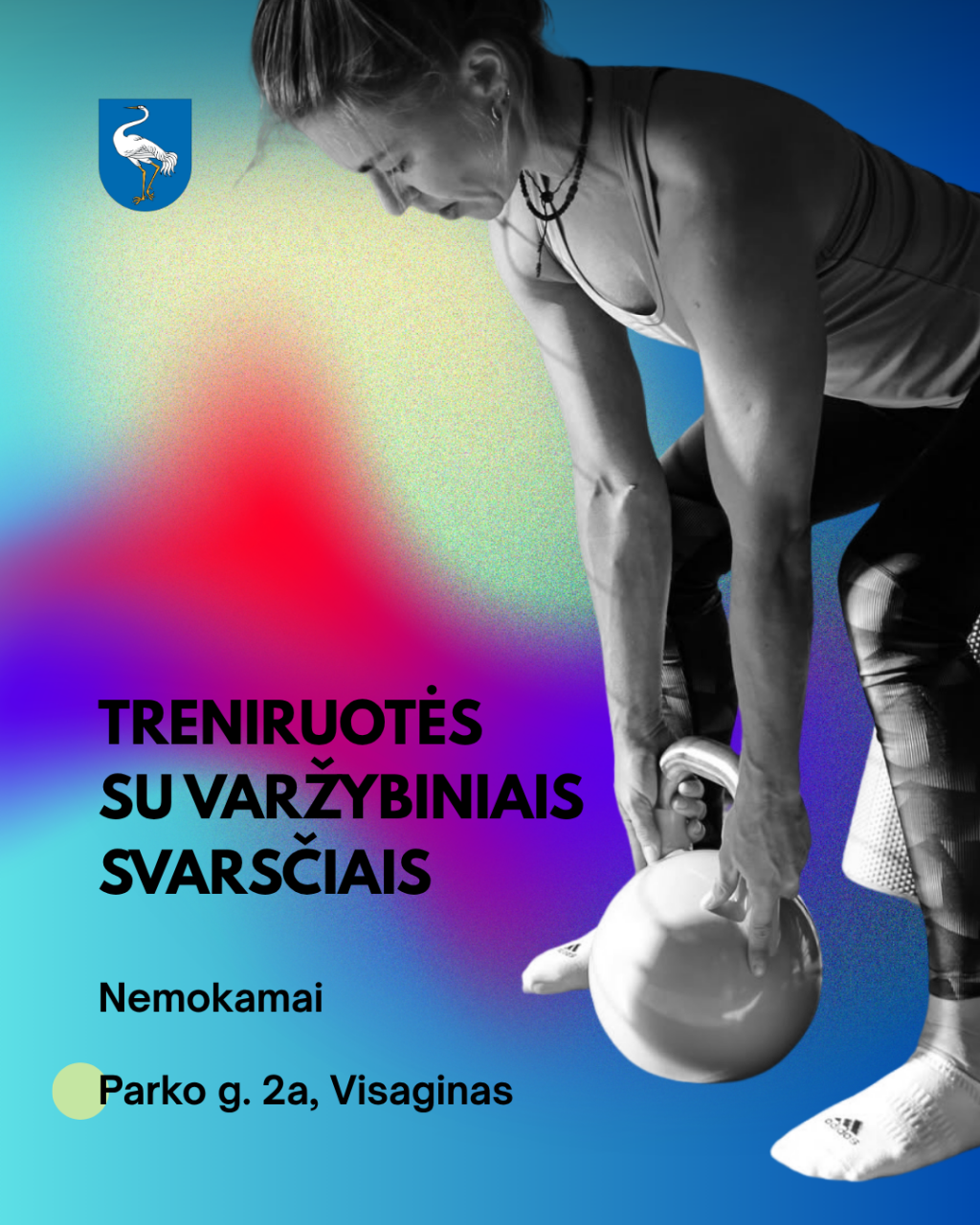 Kviečiame prisijungti prie Visagino savivaldybės remiamos projektinės veiklos „Treniruotės su varžybiniais svarsčiais“